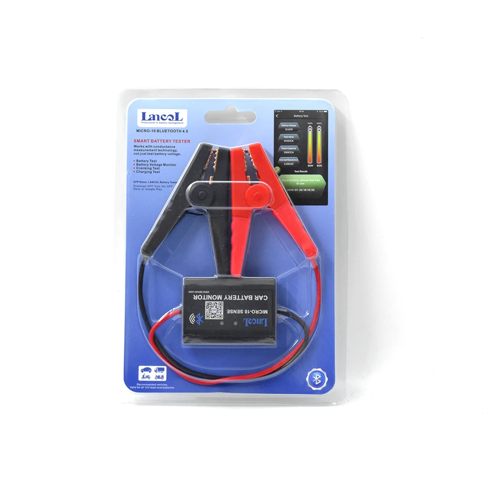 Цифровой Тестер Аккумуляторов LANCOL с Bluetooth 12 В автомобильный монитор напряжения