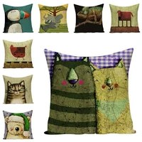 cartoon animal cushion cover print sofa car seat accessory home textile decor
