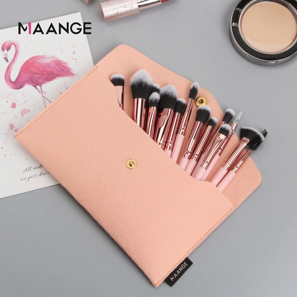 Набор кистей для макияжа MAANGE Pro кисточки тени Пудра основа растушевки подводки