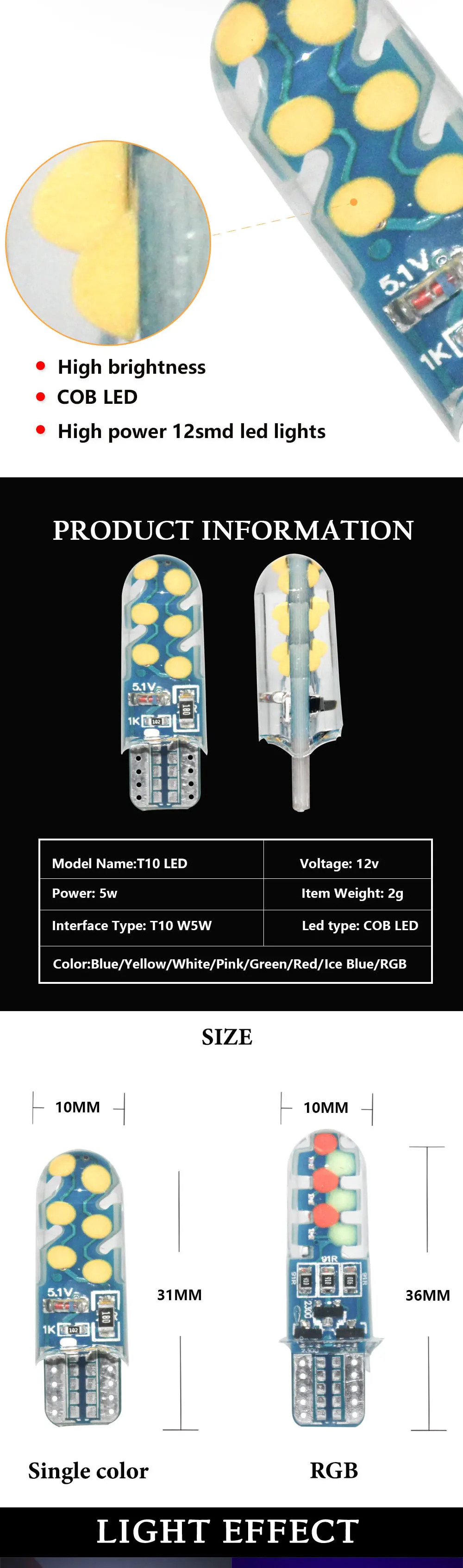 2 шт. T10 w5w Автомобильный светодиодный лампы 194 w5w 12SMD со стробоскопической вспышкой для Canbus без ошибки силиконовый светодиодный светильник разрешение на парковку номерного знака КУПОЛ 12V