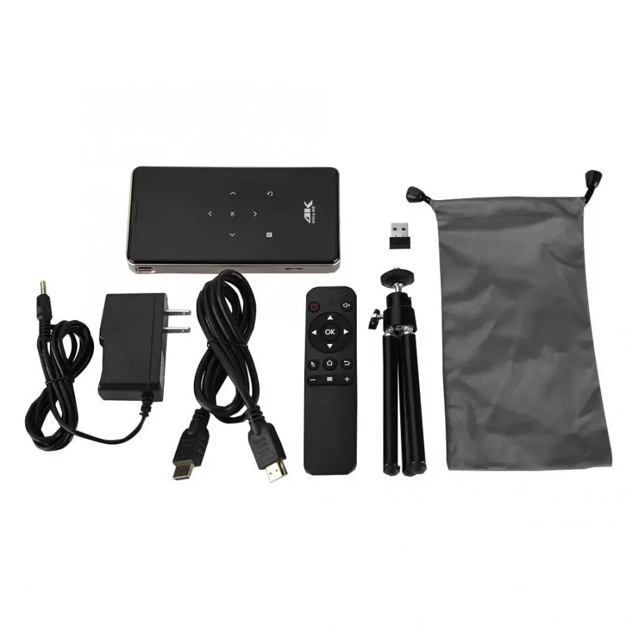excelvan 4K DLP Micro Projector 2.4G WiFi 1000:1 Phone Control Video with 8GB Memory diy projector kit | Электроника