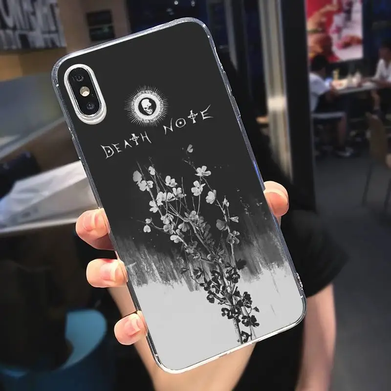 

death note Japan anime Phone Case Transparent soft For iphone 5 5s 5c se 6 6s 7 8 11 12 plus mini x xs xr pro max