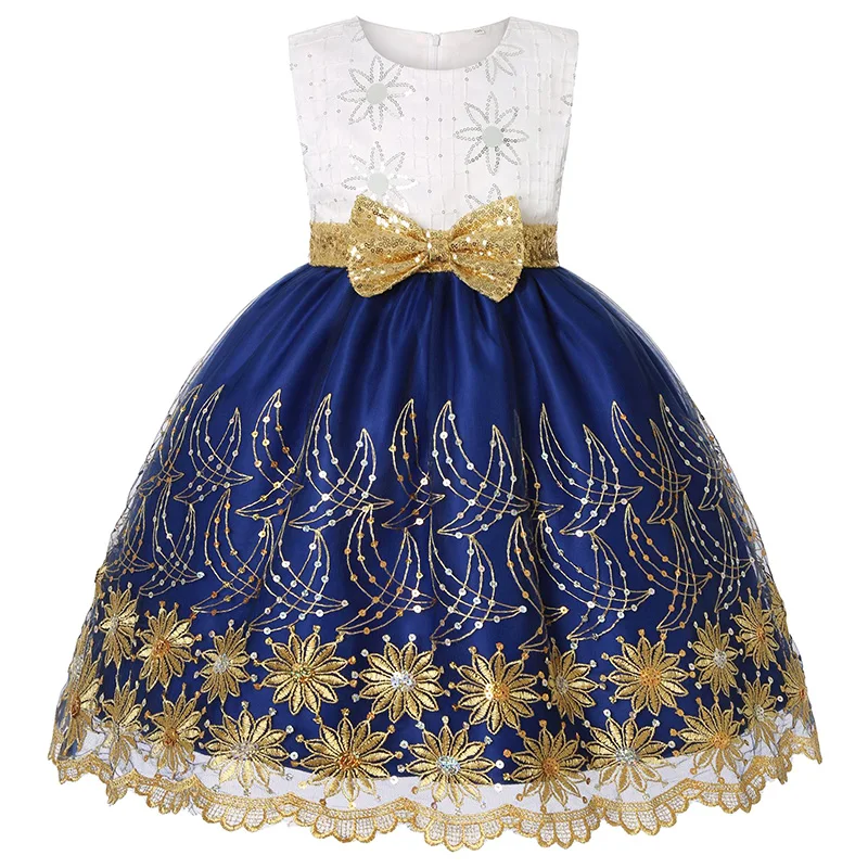 

Embroidered Baby Girl Flower Party Dresses With Cotton Lining Children Toddler Kids Princess Elegant Chirstmas Vestidos Clothing