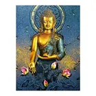Золотая Статуя Будды Алмазная картина Круглая Полная дрель Портрет религия Nouveaute DIY мозаика вышивка 5D Вышивка крестом