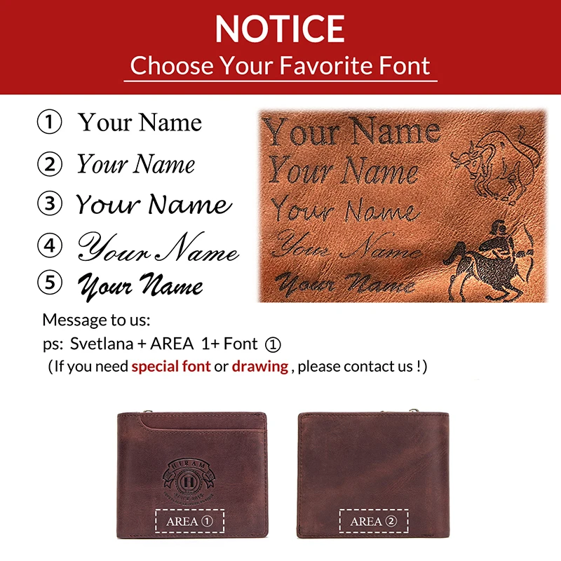 Кожаный кошелек Hiram для мужчин маленький бумажник из кожи Крейзи Хорс винтажный