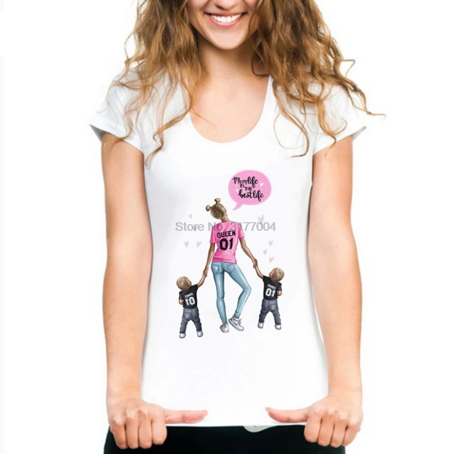 Семейная одежда DHL 200 шт. футболка для мальчиков и девочек с принтом супер мама