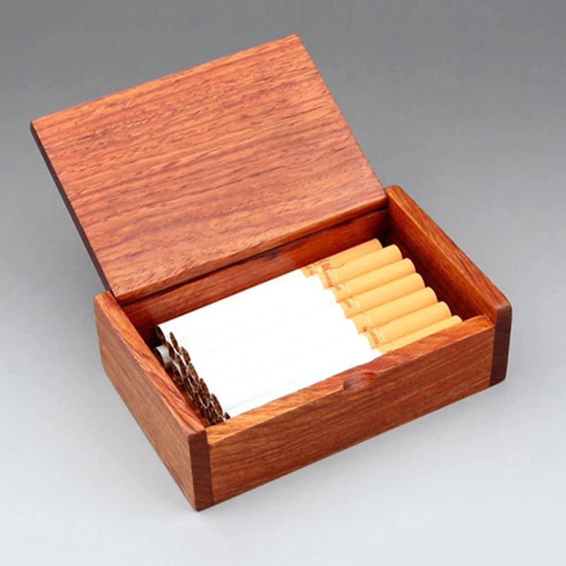 Чехол для сигарет ручной работы из розового дерева Высококачественный винтажный