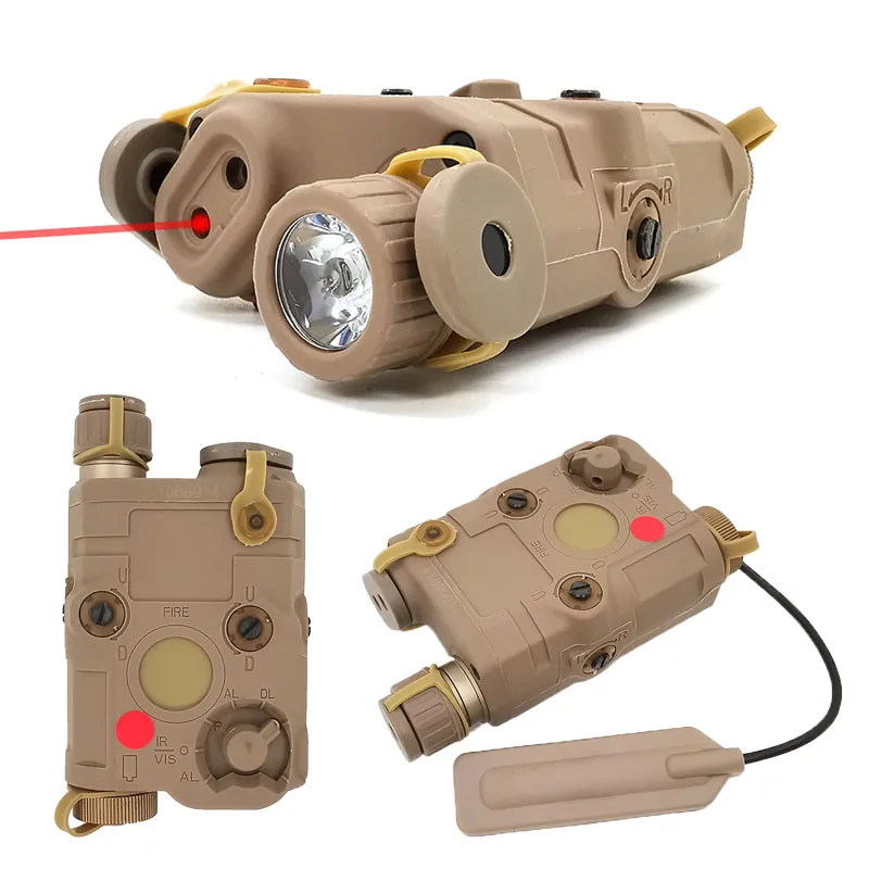 Тактический AN/PEQ-15 красный точечный лазерный Белый светодиодный фонарик 270 люмен инфракрасный объектив для 20 мм рельса ночного видения Охотничья винтовка батарея Чехол