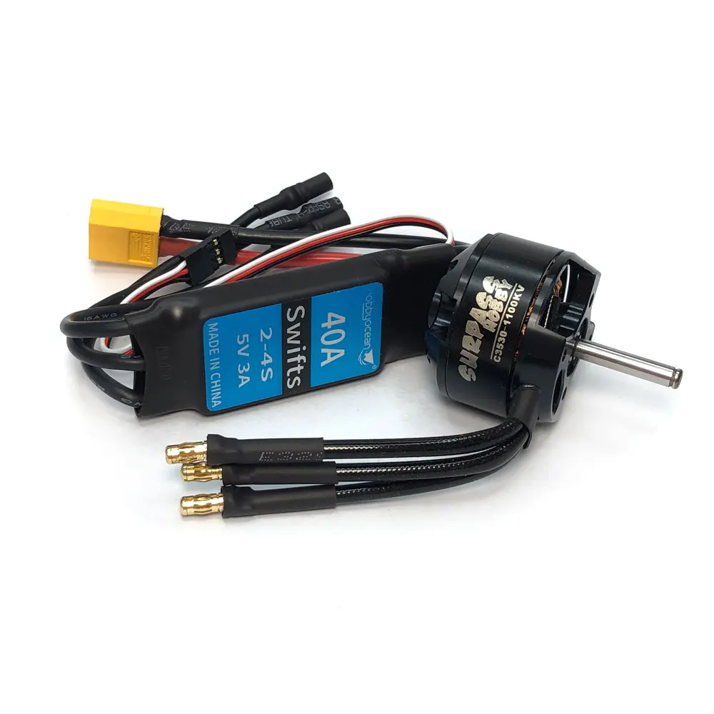 Surpass Hobby C3530 2808-14 1100KV motor + HobbyOcean Swifts 40A 2-4S 5V 3A ESC