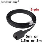 6-контактный съемный разделительный портативный Удлинительный кабель для микрофона для раций Yaesu Radio FT7800 FT7900 FT8800 FT100D 400DR