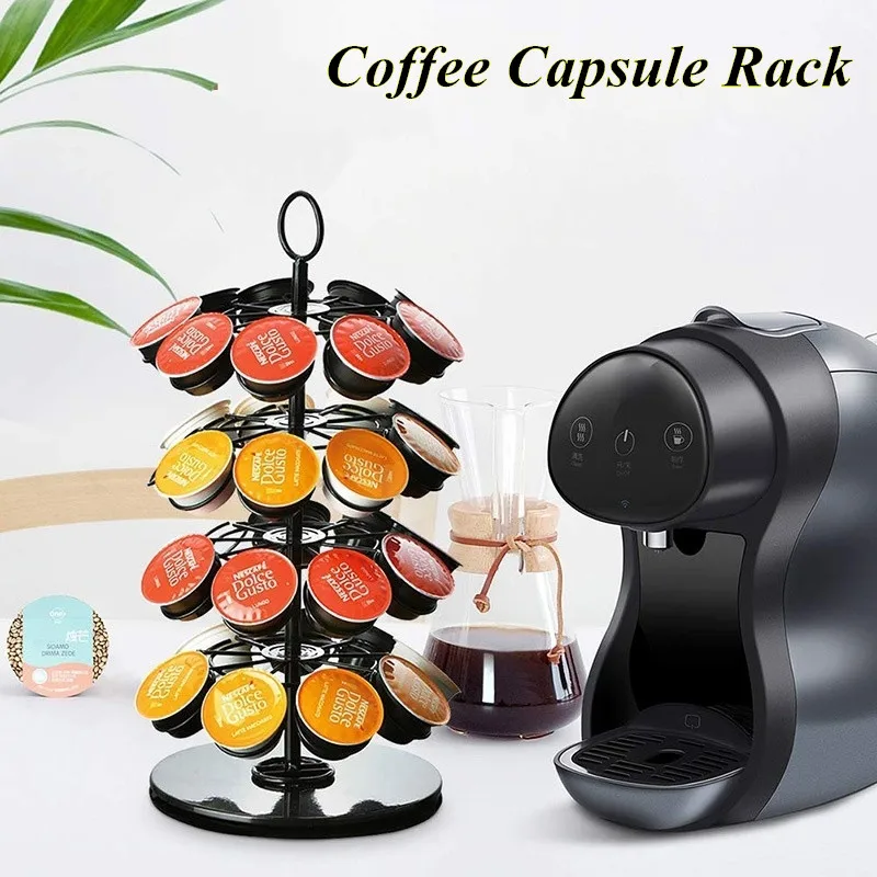 Подставка для кофейных капсул nespresso 36 чашек вращение на 360 градусов диспенсер из