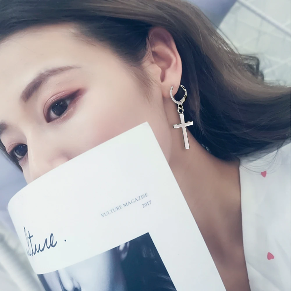 Модные мужские и женские серьги Bigbang g-dragon nique, металлические серебряные серьги-кольца, висячие серьги-гвоздики, вечерние серьги в стиле панк GD, ювелирные изделия