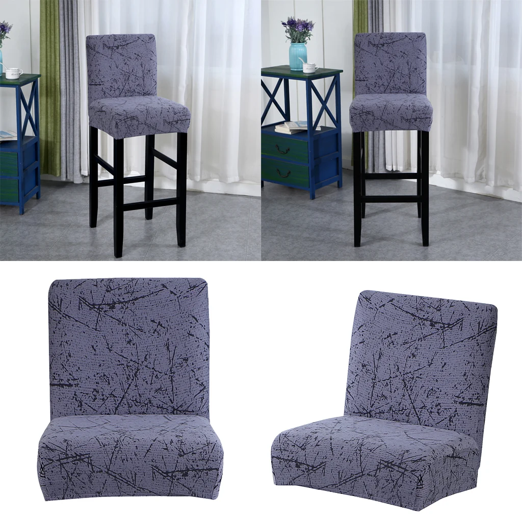 Эластичный чехол на стул с низкой спинкой для стула обеда бара высоты замена