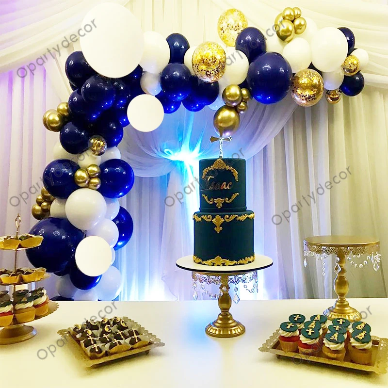 144 вeщeй нижнee бeльё День рождения украшение шар гирлянда Арка Ночь Синий Золотой