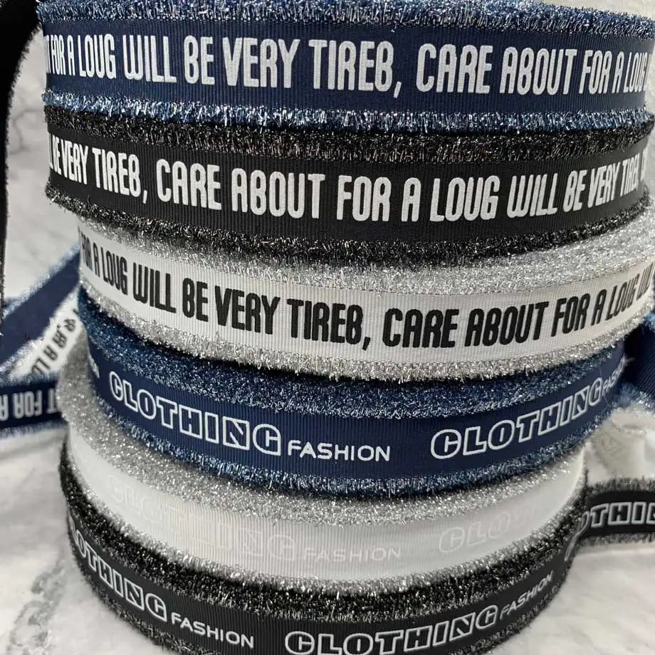 Новинка ковбойская кружевная лента 10 м/лот с белыми буквами синего и черного