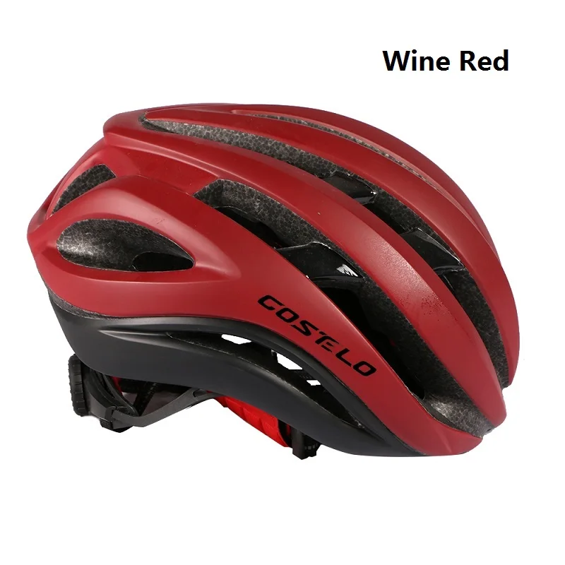 Wine Red Costelo циркуляция воздуха шлем гоночный мотоцикл Аэродинамика Ветер шлем для мужчин Спорт Аэро велосипедный шлем - Цвет: Wine Red