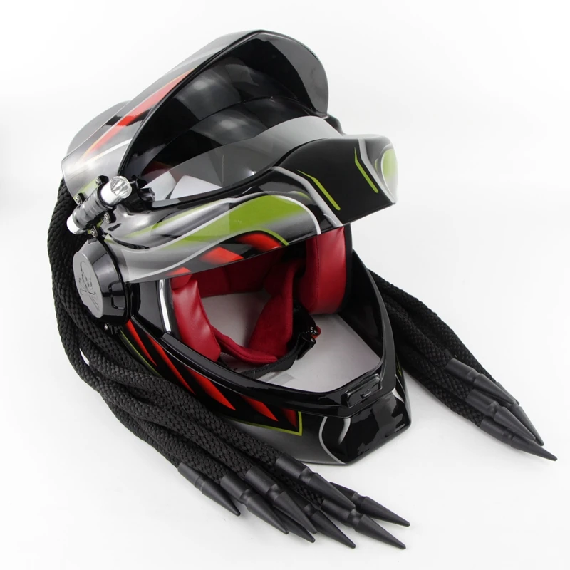 Шлем хищника SOMAN мотоциклетная маска с полным лицом стекловолоконная Casco verспа Alien