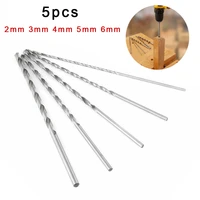 5pcs titanium coated drill bits 23456mm hss extra long 160mm hole opener woodworking metal plastic tools drilling
