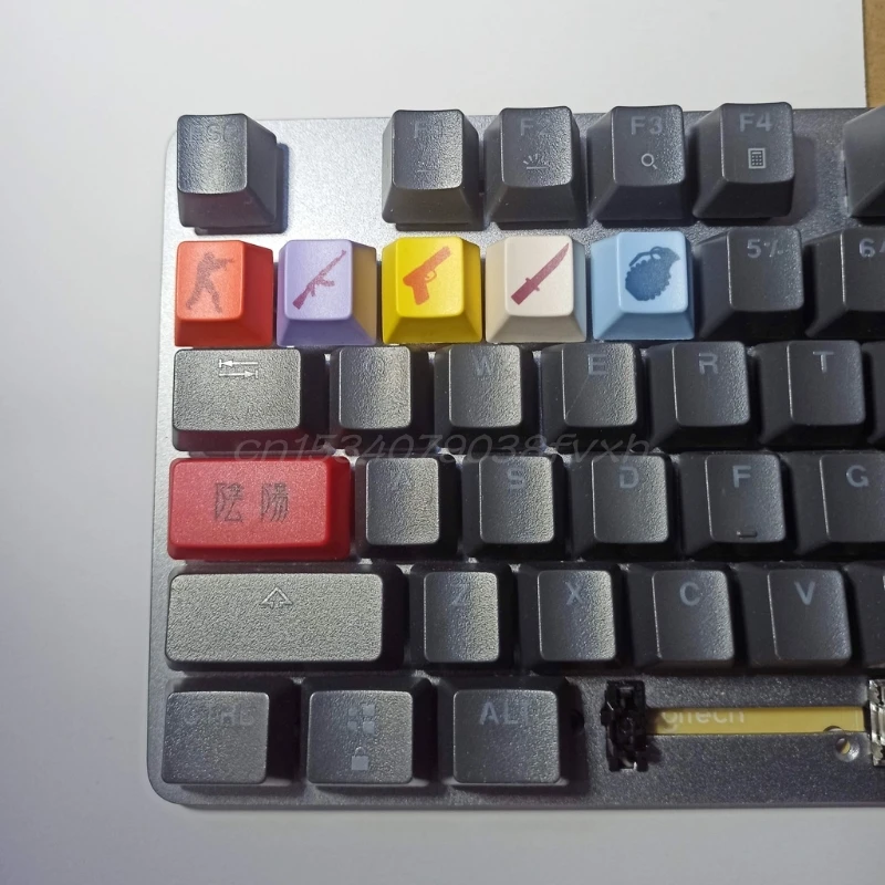 

5Pcs Dye Sublimation OEM R4 Profile PBT Keycap Gaming Keycaps Key Button CS GO Keycap