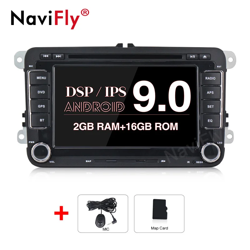 Ips DSP 8 ядро Android 9,0 автомобильный мультимедийный плеер GPS автомобильный радиоприёмник аудио для VW Volkswagen POLO 5 6 PASSAT B6 Golf, Touran jetta RDS - Цвет: 4Core 2G 16G 7inch