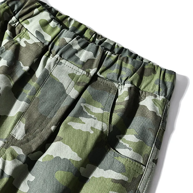 Детские брюки классические с карманами карго камуфляжные штаны принтом для