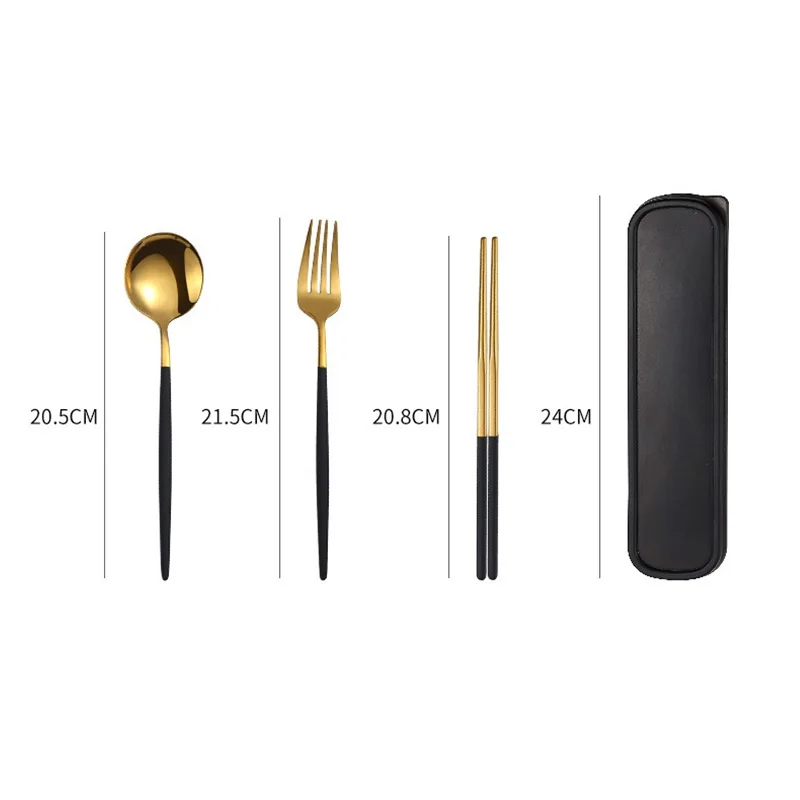 

Household items, suitable for a variety of scenarios Simple Stainless Steel Chopsticks Set New 4-Piece Set Of Gold A 2021 New