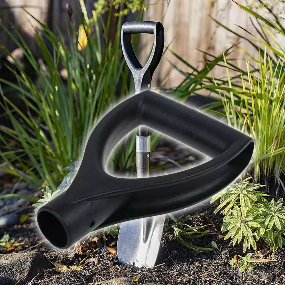 

D-shaped steel shovel handle Black Plastic Replacement Shovel Top Digging Tools Handle Raking Accessories Garden P9Y5