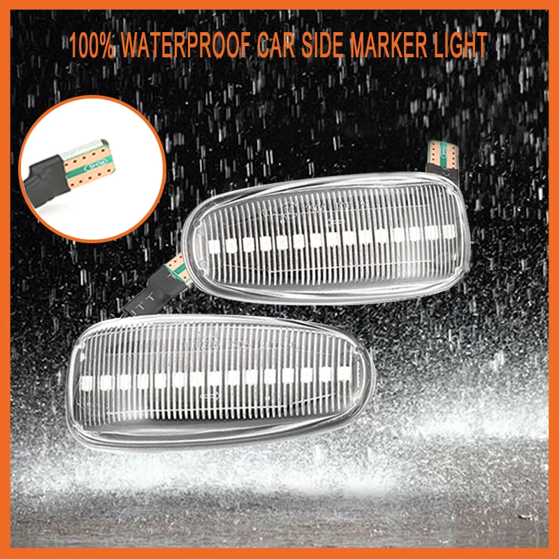 

2Pcs LED Dynamic Side Marker Turn Signal Lights For Mercedes-benz E-Class W210 C-Class W202 S202 Sequential Blinker Fender Lamps