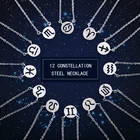 Чокеры Chandler из нержавеющей стали с 12 созвездиями, ожерелье с подвеской для девочек, модные ювелирные изделия, воротники, Прямая поставка