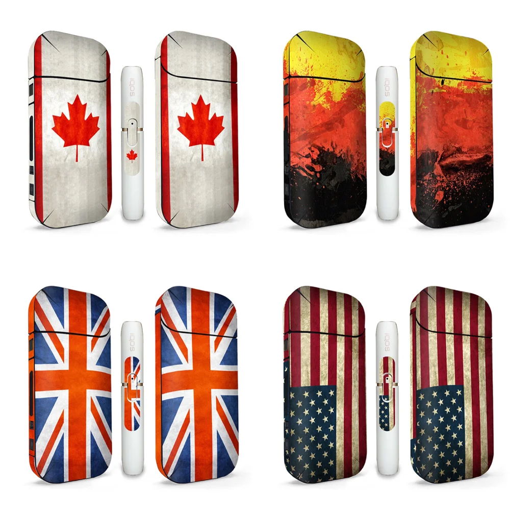 2 шт. дизайн флага для кожи IQOS электронных сигарет универсальная наклейка iqos 4 plus