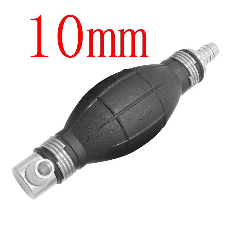 10mm 1 шт. ручной топливный насос автомобильный многоцелевой резиновый алюминиевый Сферический бензиновый праймер колба соединительный стержень бензиновый бак 14,5 см - Цвет: 10mm