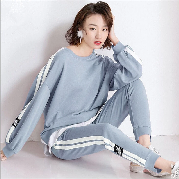 

Plus Size women's costumes new women's bikes 2020 sportswear casual suit autumn and winter loose two-piece set