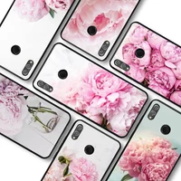 flower pink peonies peony phone case for huawei honor10lite 10i 20 8x 10 for honor9lite 9xpro coque
