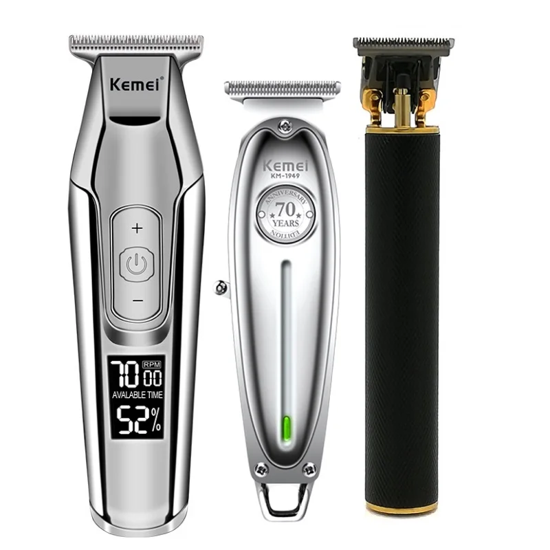 

Kemei All Metal Professional Electric Hair Clipper Rechargeable Hair Trimmer Haircut Shaving Machine Kit KM-1949 KM-1971 KM-5027
