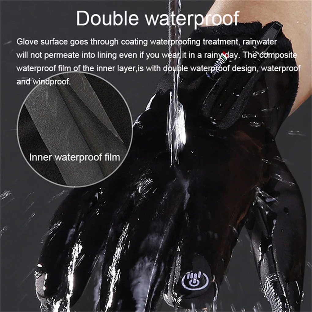 

Men Women Winter Warm Keeping Anti-slip Touch Screen Gloves Outdoor Sport Ski Gloves Waterproof