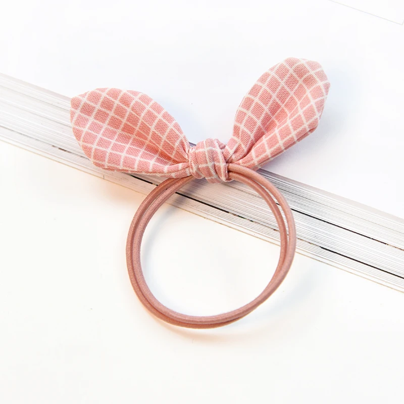 

Children Cute Plaid Striped Bow Elastic Hair Bands Girls Ponytail Holder Scrunchies Rubber Bands Kids Sweet Hair Accessories