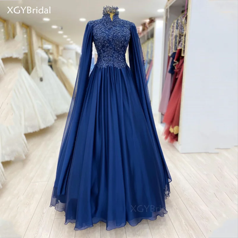 

Новое поступление, вечерние платья с высоким воротником и аппликацией, платье для выпускного вечера, официальное платье, бальное платье, ве...