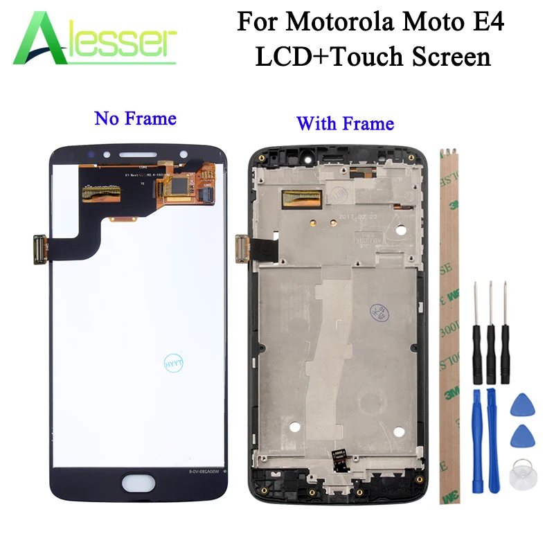 Alesser для Motorola Moto E4 XT1762 ЖК-дисплей и сенсорный экран дигитайзер сборка Замена+ Инструменты+ клей