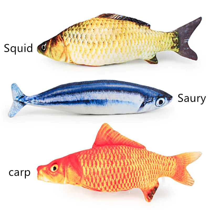 3D игрушка в форме рыбы кошка плюшевая мягкая подушка кукла милая имитация