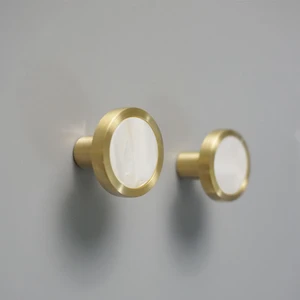 Brass Shell Furniture Knob Kitchen Cabinet Handle Drawer Knob Cupboard Pulls Gold Small Knob For Cabinet
