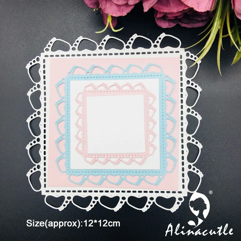 Metal Cutting die Die Cut Baby Feet Edge Nesting Plate Scrapbook Paper Craft Handmade Card Album Punch Art Cutter Alinacutle | Дом и сад