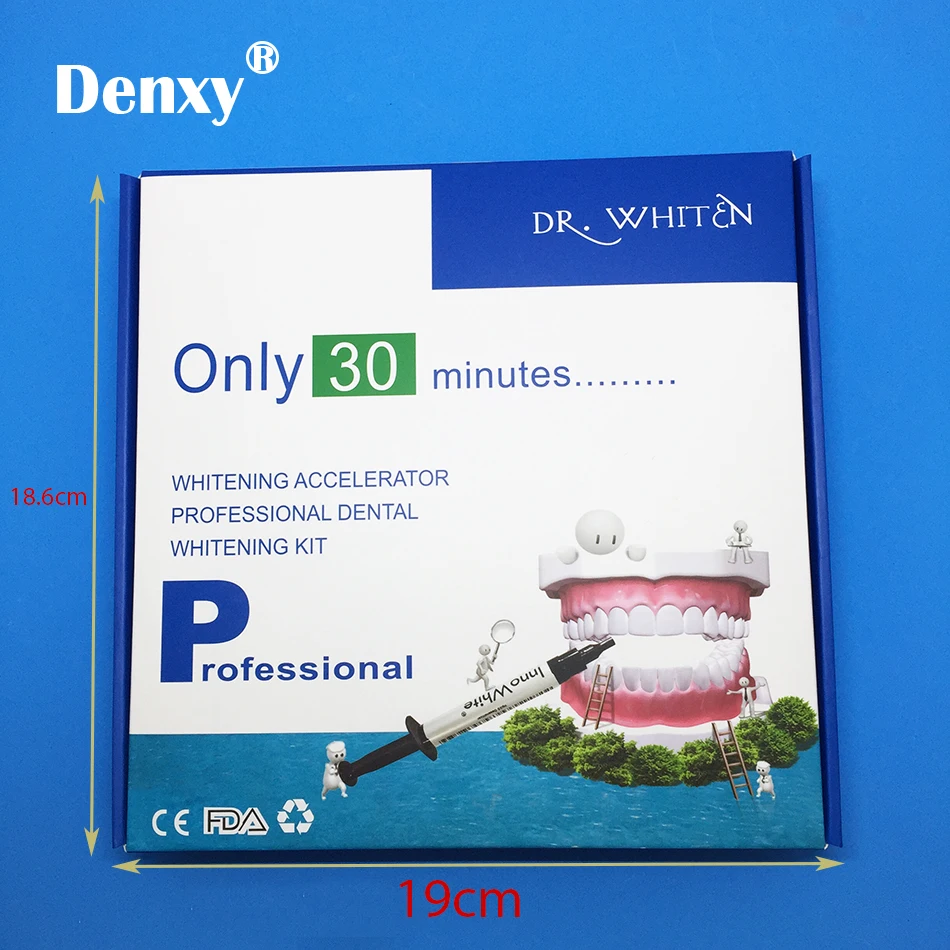 Denxy 2 boxes Dr Whiten Teeth Whitening Kit only 30 minutes Tooth Oral Hygiene Gel Kits tooth whitening accelerators | Красота и