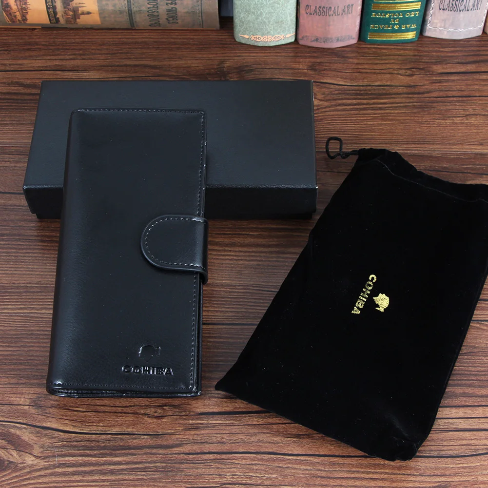 Кожаный чехол COHIBA для сигар портативный хьюмидор металлическая трубка из