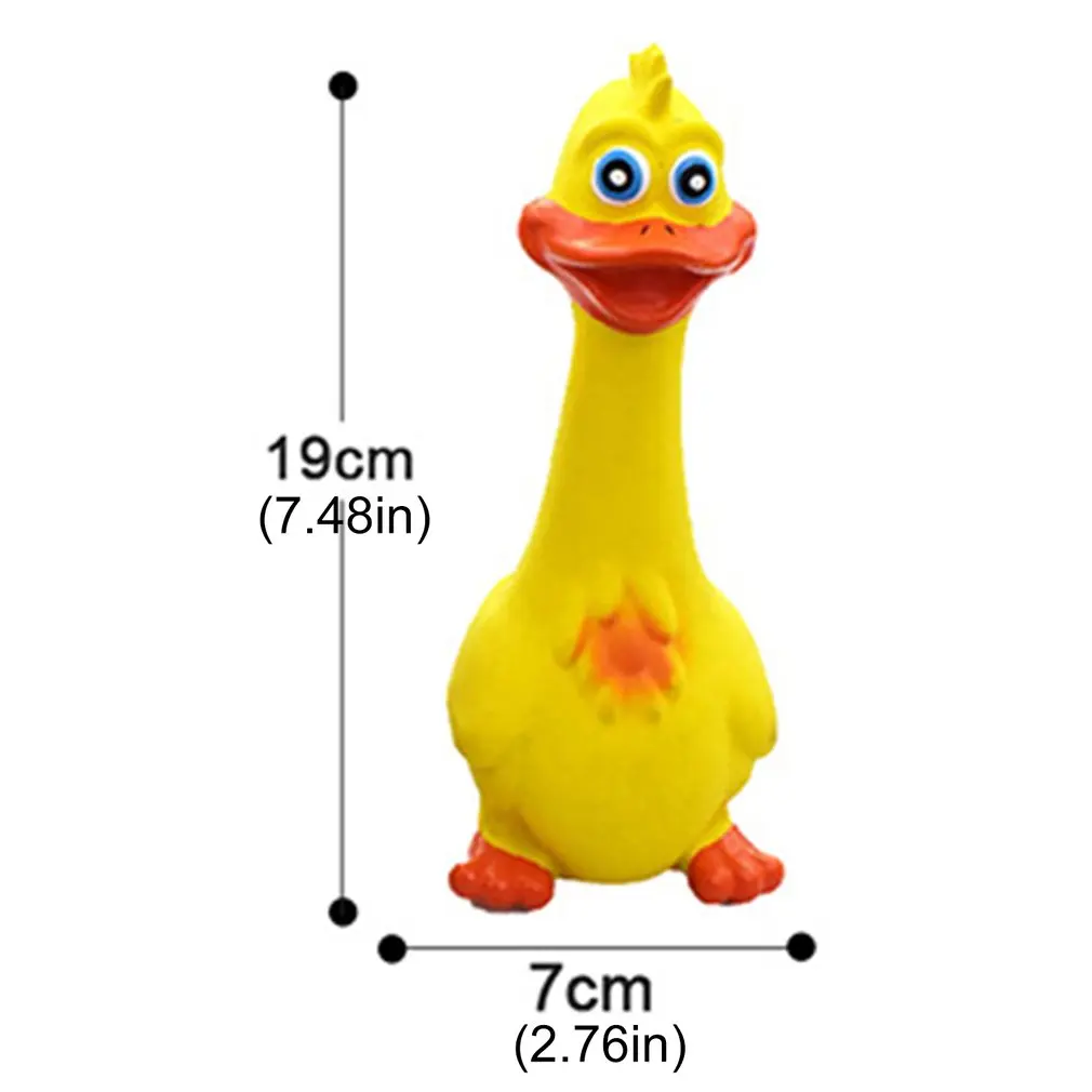 

Dog Squeaky Chew Toys For Aggressive Chewers Large Breed Tough Durable Natural Latex Duck Interactive Toy For Puppy Medium Dog