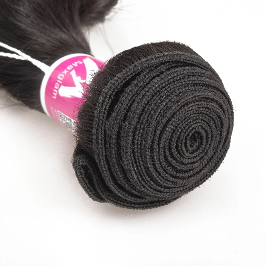 Накладные волосы Maxglam перуанские натуральные кудрявые пучки волос свободная