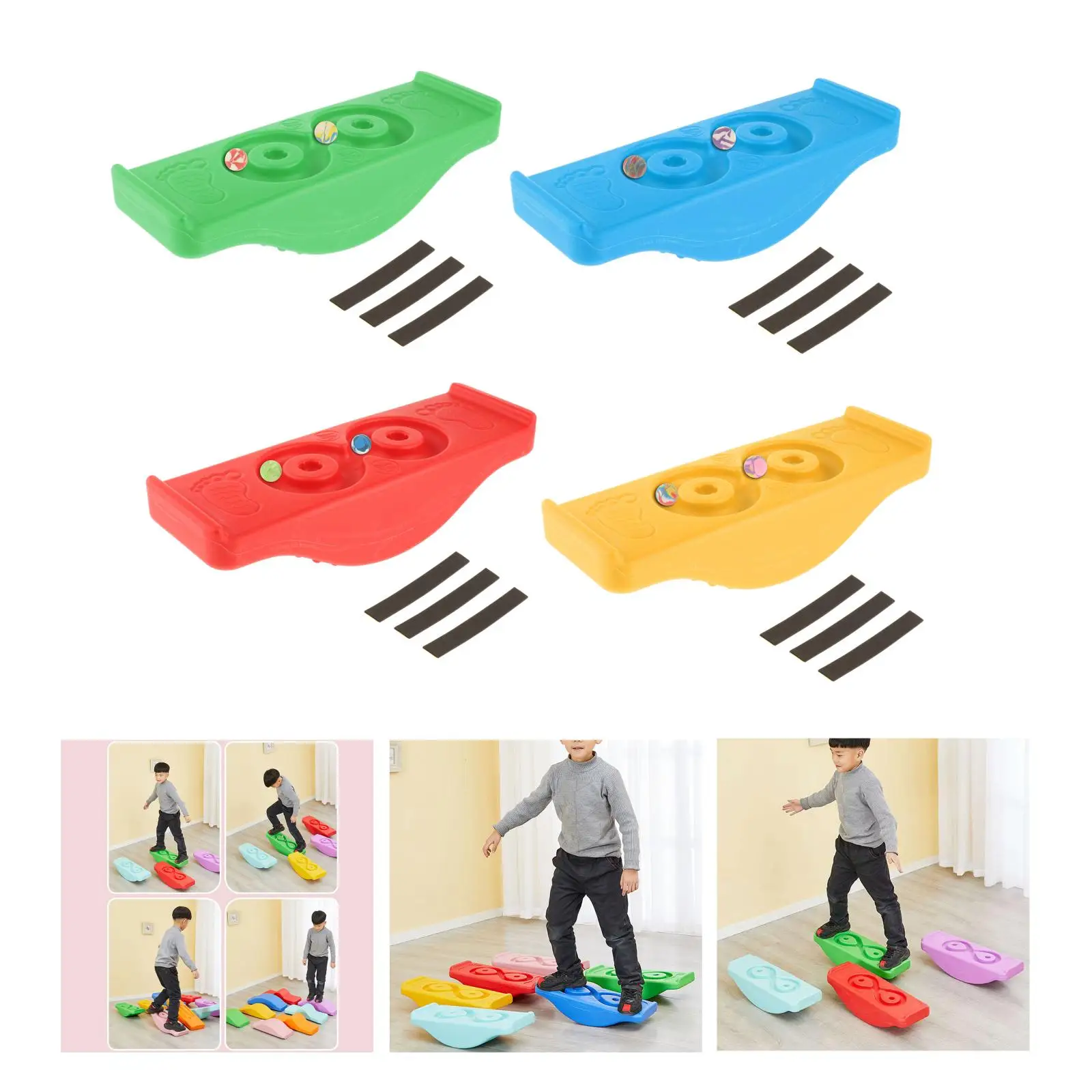 Wobbly Balance Board Sports Outside Children Kids Exercise Indoor Outdoor Seesaw Toy |