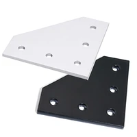 4pcs 20x20 with 5 holes 90 degree joint board plate corner angle bracket connection joint strip for aluminum profile 2020