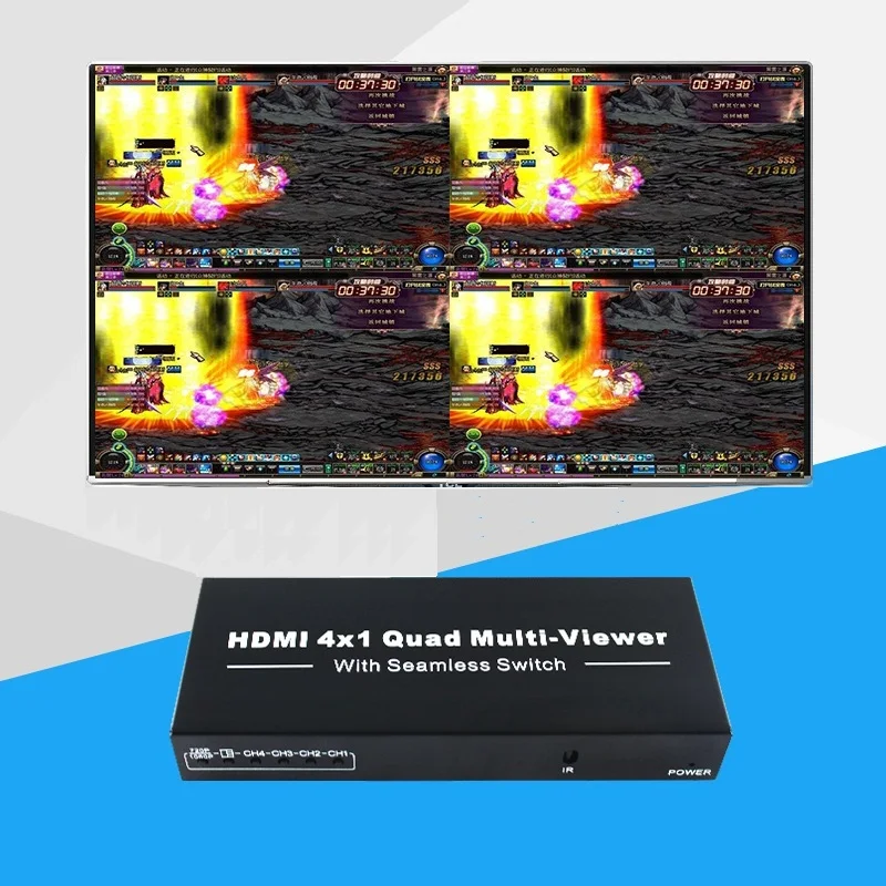 1080P 3D 4x1 HDMI мульти-просмотра HDMI Quad экран в реальном времени мульти-просмотра HDMI сплиттер бесшовный коммутатор с ИК-управлением