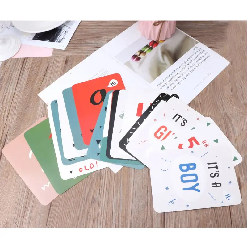 

20Pcs/Set For Memory Baby Pregnant Women Monthly Photograph Sticker Fun Month 1-12 Milestone Cards R7RB