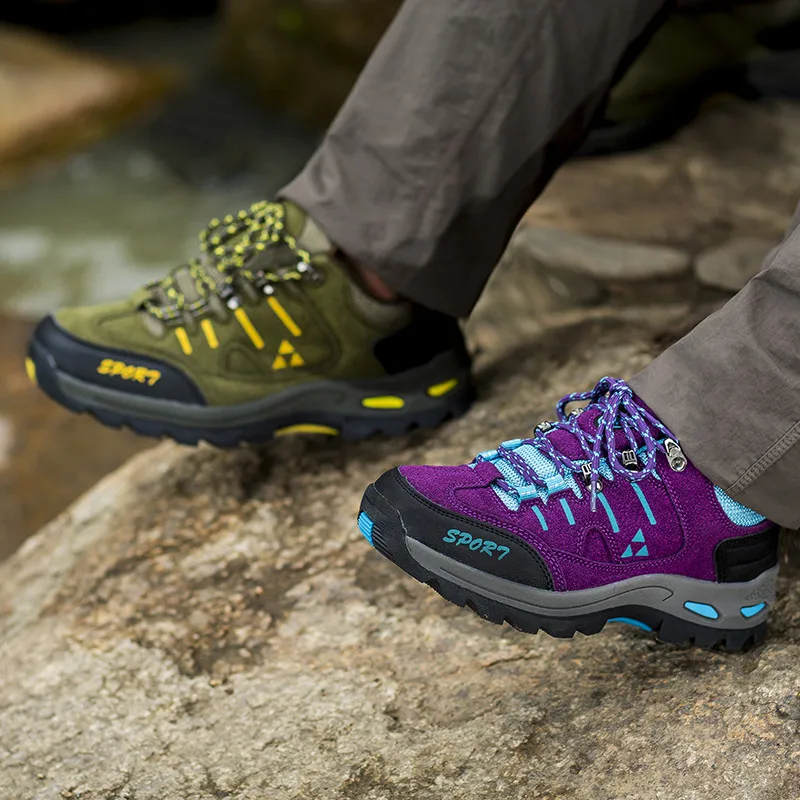 Camel Jinge Brand Breathable Hiking Shoes Men Couples Non-slip Rock Trekking Shoes Men Red Outdoor Protect Chunky Sneakers Women